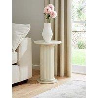 Very Home Cora Pedestal Side Table - Ivory