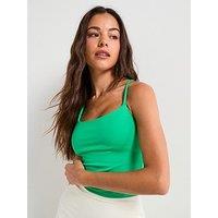 Girlfriend Collective Womens Training Float Willa Strappy Tank - Green