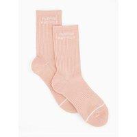 Girlfriend Collective Womens Training Please Recycle Crew Socks - Pink