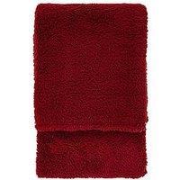 Gallery Teddy Fleece Throw In Merlot