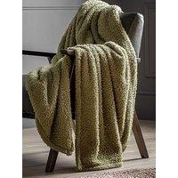 Gallery Teddy Fleece Throw In Olive