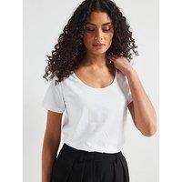 V By Very The Essential Scoop Neck T-Shirt - White