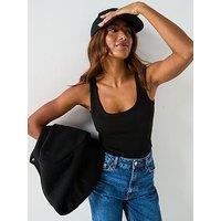 V By Very The Essential Rib Vest - Black