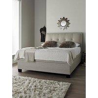 Very Home Livingstone Fabric Ottoman Storage Bed Frame With Airsprung Mattress Options (Buy And Save!) - Slate, Oatmeal - Bed Frame With Airsprung Memory Mattress