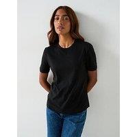 V By Very The Essential Crew Neck T-Shirt - Black