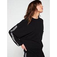 V By Very Animal Side Stripe Sweatshirts - Black