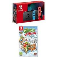 Nintendo Switch Neon Console & The Grinch: Christmas Adventures