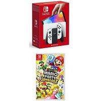 Nintendo Switch Oled Hw (Oled Model) White & Super Mario Party Jamboree