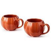 Wade Set Of 2 Pumpkin Mugs