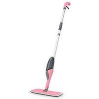 Swan Lynsey Tvs Queen Of Clean Spray Mop With Wet Mopping Pad. Dry Dusting Pad, Soft Abrasive Pad, Cleaning Tool And 500Ml Anti-Leak Bottle. Pink/Grey