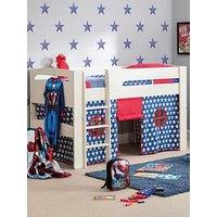 Julian Bowen Nova White Midsleeper Bed With Blue Star Tent