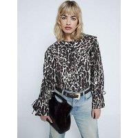 River Island Large Collar Blouse - Brown