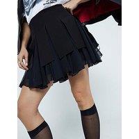 River Island Crepe Chiffon Streamer Skirt - Black