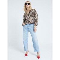 River Island Cleo Oversized Barrel Leg Jeans - Light Blue