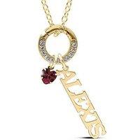 The Love Collection Personalised Gp Sterling Silver Name And Birthstone Charm Pendant