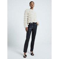 River Island Pu Straight Leg Fitted Trouser - Black