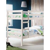 Julian Bowen Camden Bunk Bed With Spring Mattresses Option - White - Bed Frame With 2 Mattresses