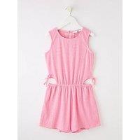 V By Very Girls Textured Cut Out Playsuit - Pink
