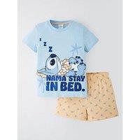 Disney Lilo & Stitch Nama Stay In Bed Short Pyjama Set - Orange