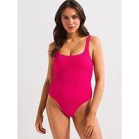 Dorina Wavy Light Padded Swimsuit - Pink