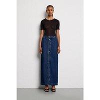 7 For All Mankind Aime Denim Maxi Skirt Go Getter - Midi Wash