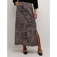 Kaffe Kajemma Pocket Print Maxi Skirt - Brown