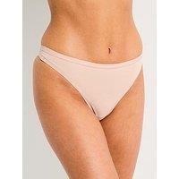 Calvin Klein Perfectly Fit Thong - Beige