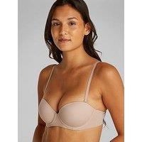 Calvin Klein Perfectly Fit Strapless Push Up Bra - Beige