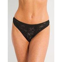 Calvin Klein Sheer Lace Bikini Brief - Black