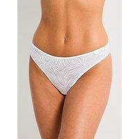 Calvin Klein Sheer Lace Thong - White