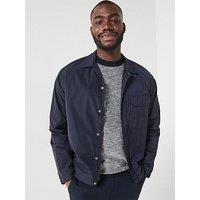 Armani Exchange Chest Pocket Nylon Shacket - Navy