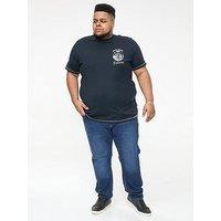 D555 Graham Yosemite Printed Crew Neck T-Shirt- Navy