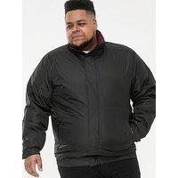 D555 Rudy Showerproof Fleece Lined Jacket With Packaway Hood-Black