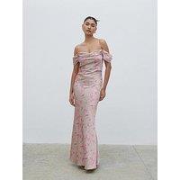 Pretty Lavish Daria Floral Cowl Slip Midaxi Dress - Multi