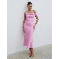 Pretty Lavish Daria Cowl Neck Slip Midaxi Dress - Pink