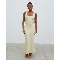 Pretty Lavish Evelyn Satin Slip Midaxi Dress - Lemon