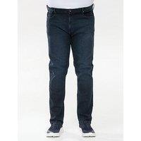 D555 Daniel Tapered Fit Stretch Jeans - Blue/Black