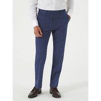 Skopes Guildford Check Tailored Fit Suit Trousers - Navy