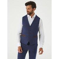 Skopes Guildford Check Standard Waistcoat - Navy