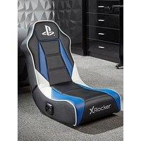 X Rocker Officiall Playstation Geist 2.0 Floor Rocker Gaming Chair - Black /Blue