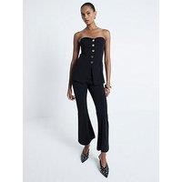 River Island Bootcut Crop Pull On Trouser - Black
