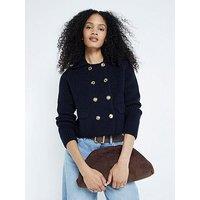 River Island Double Breasted Cardigan - Navy
