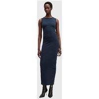 Allsaints Katarina Boat Neck Slim Fit Maxi Dress - Blue