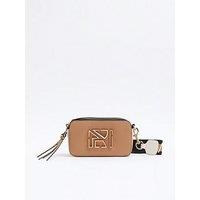 River Island Camera Bag Crossbody Bag - Dark Beige