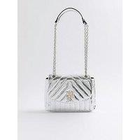 River Island Small Soft Chain Shoulder Bag - Silver