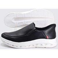 D555 Carlisle Kingsize Hands Free Casual Slip On Shoes - Black
