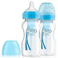 Dr Browns Options+ 270Ml Feeding Bottles 270Ml 2 Pack, Blue