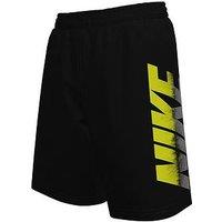 Nike Junior Boys 7 Inch Font Volley Swim Shorts - Black