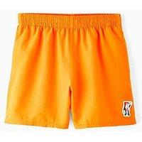 Nike Junior Boys 4 Inch Boxy Patch Volley Swim Short - Orange