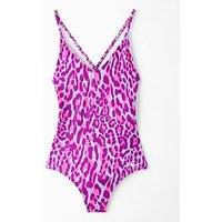 Nike Girls Lace Up One Piece Swimsuit - Purple